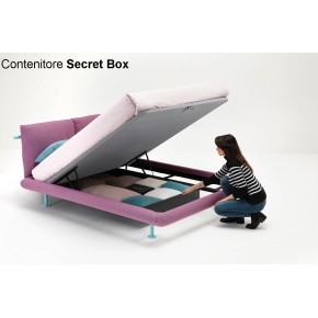Letto imbottito contenitore mod. Hug 05 high