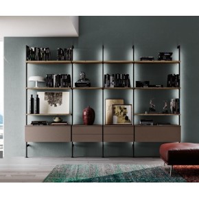 Libreria con montanti in ferro art. QSM604