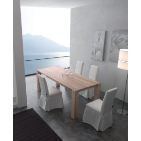 TAVOLO 160X90 CM IN FRASSINO MASSELLO ALLUNGABILE FINO A 210 CM 