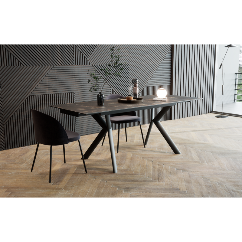 Tavolo Mod. Versus vari colori piano ceramicato sahara noir