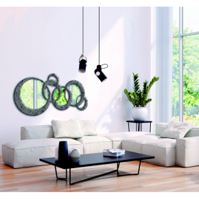 Specchiera circles grande GREY&BLACK