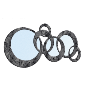 Specchiera circles grande GREY&BLACK