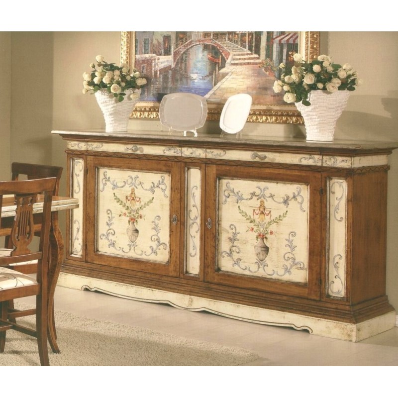 CREDENZA NOCE BASSANO CON DIPINTI ART. 892IM