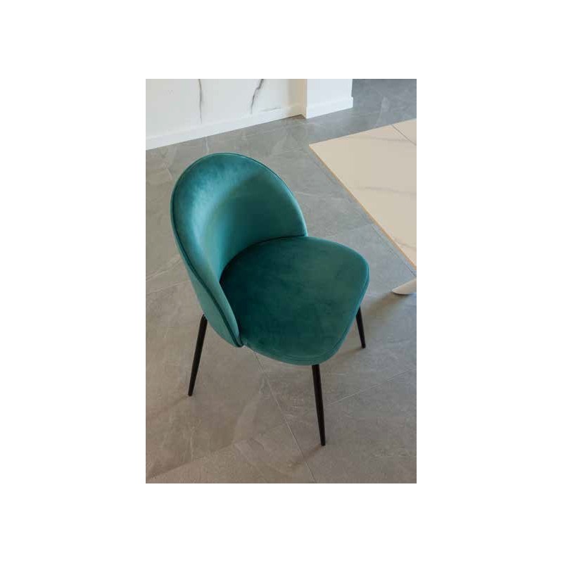 Sedia in velluto art. lulù verde
