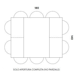 Tavolo allungabile e allargabile art. Aladino