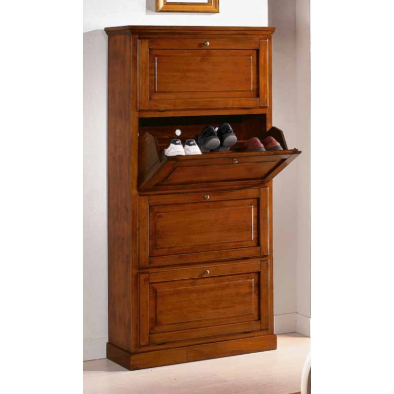Scarpiera 4 ribalte in noce ART. 1220