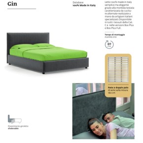 Letto imbottito contenitore mod. Gin