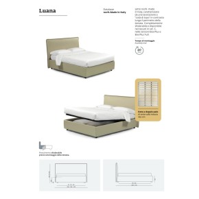 Letto imbottito contenitore mod. Luana