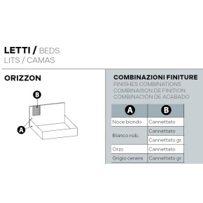 Letto contenitore varie misure mod. Orizzon