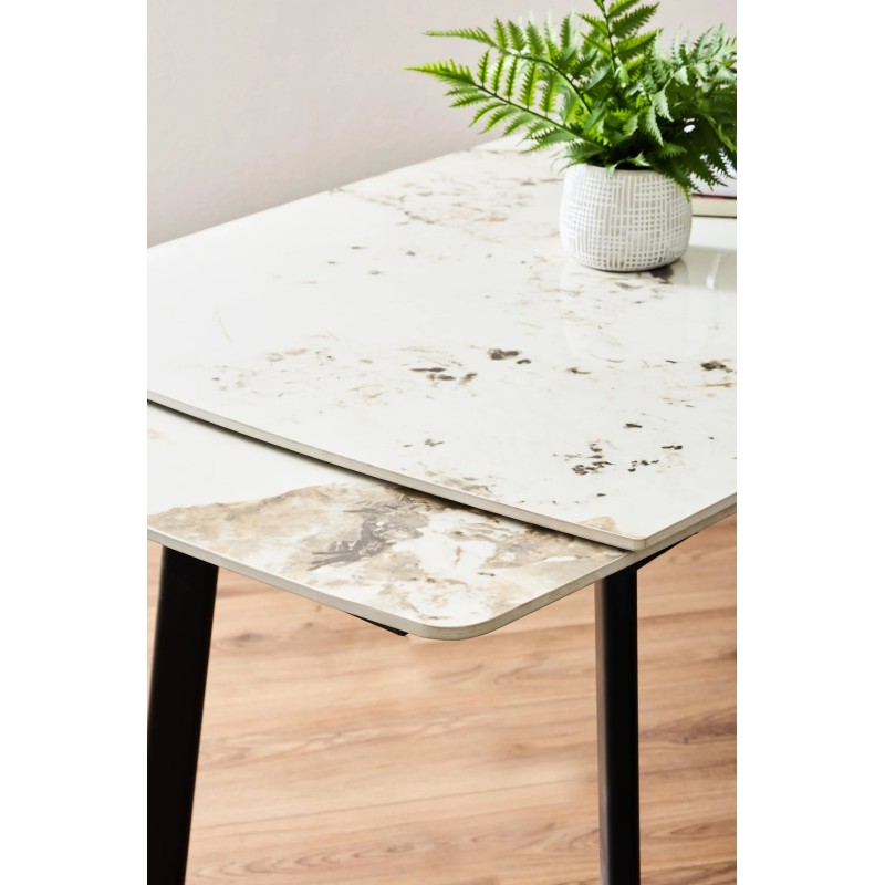 Tavolo in ceramica allungabile del piano mod. Quincy