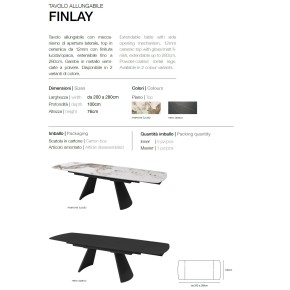 Tavolo modello Finlay