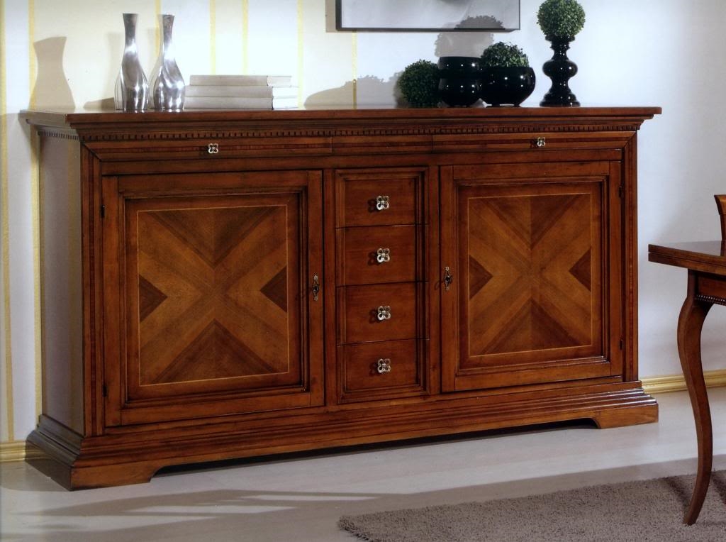 credenza in noce spinata