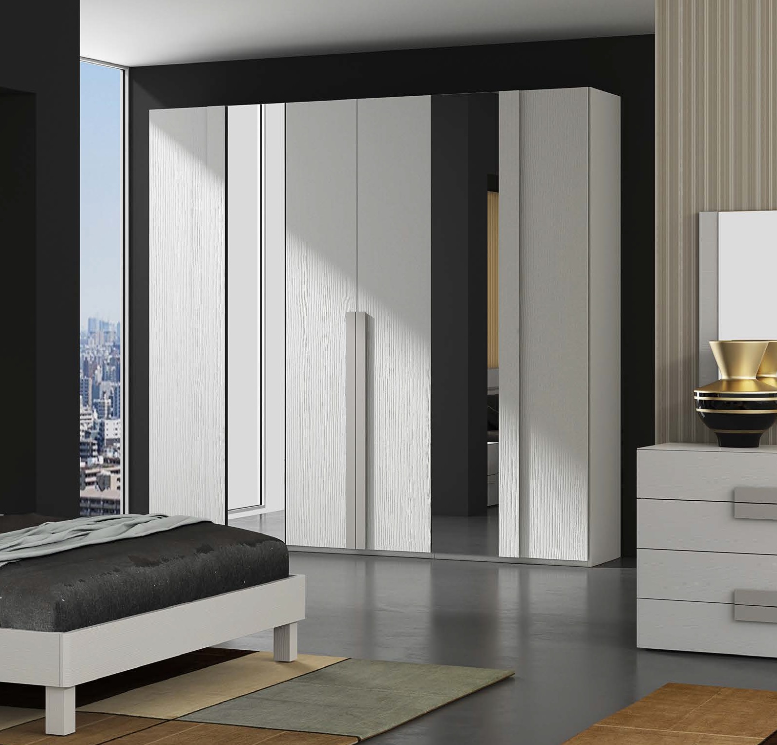 armadio con specchi. modello bologna ennebi