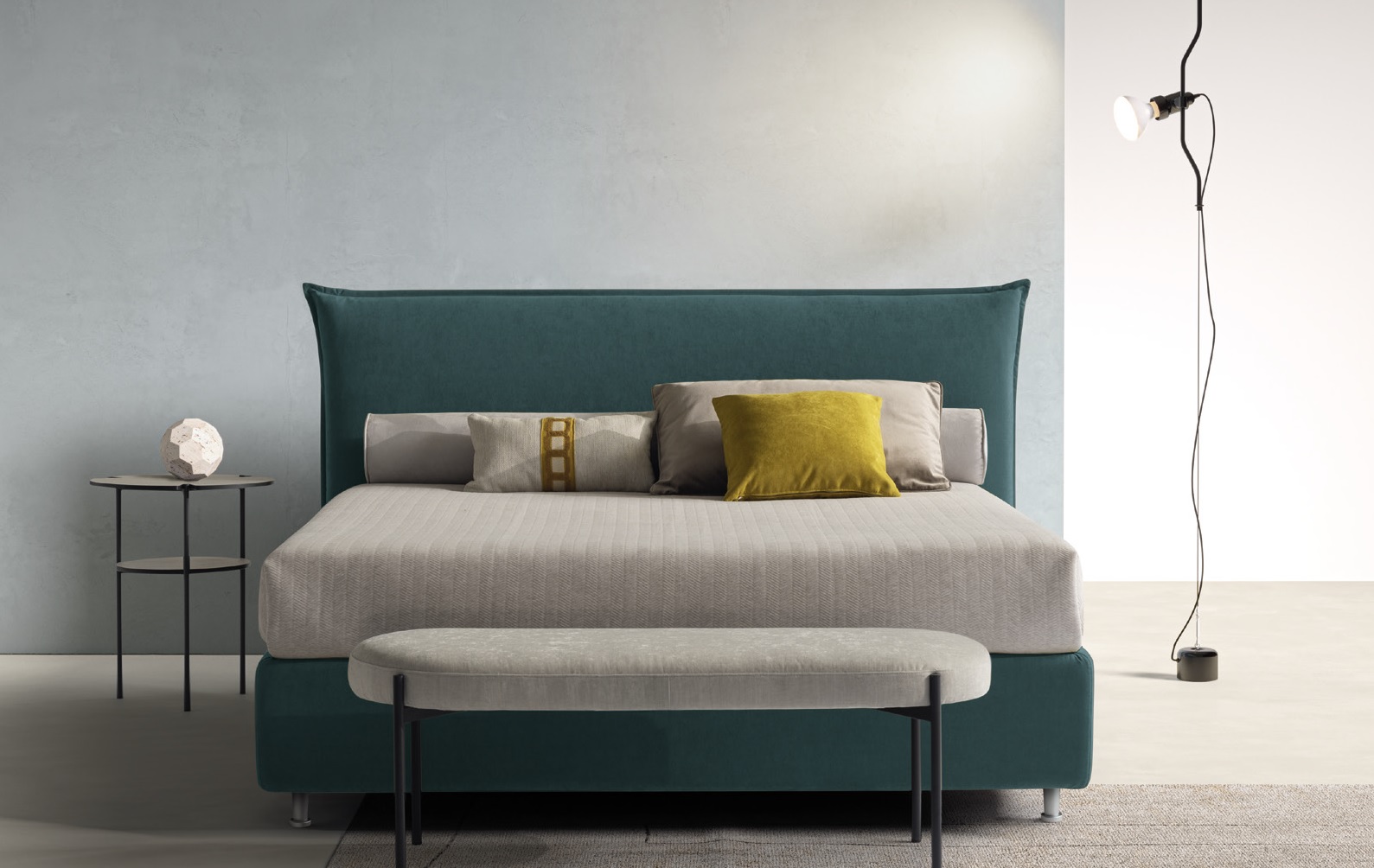 letto in vera pelle mod. adamas contenitore nefi italia