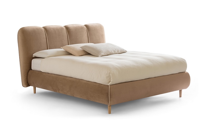 letto cordelia imbottito contenitore bombato nefi italia