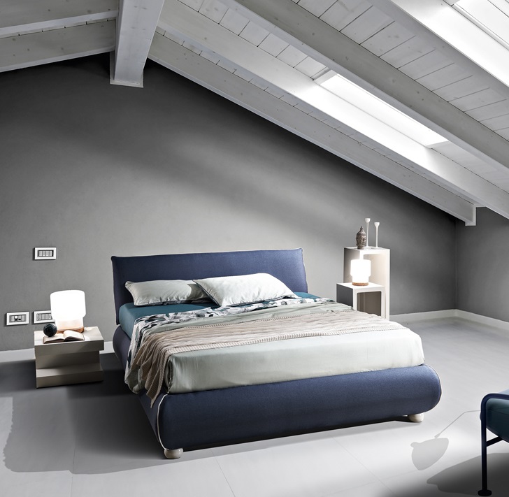 letto per mansarda felix contenitore bombato
