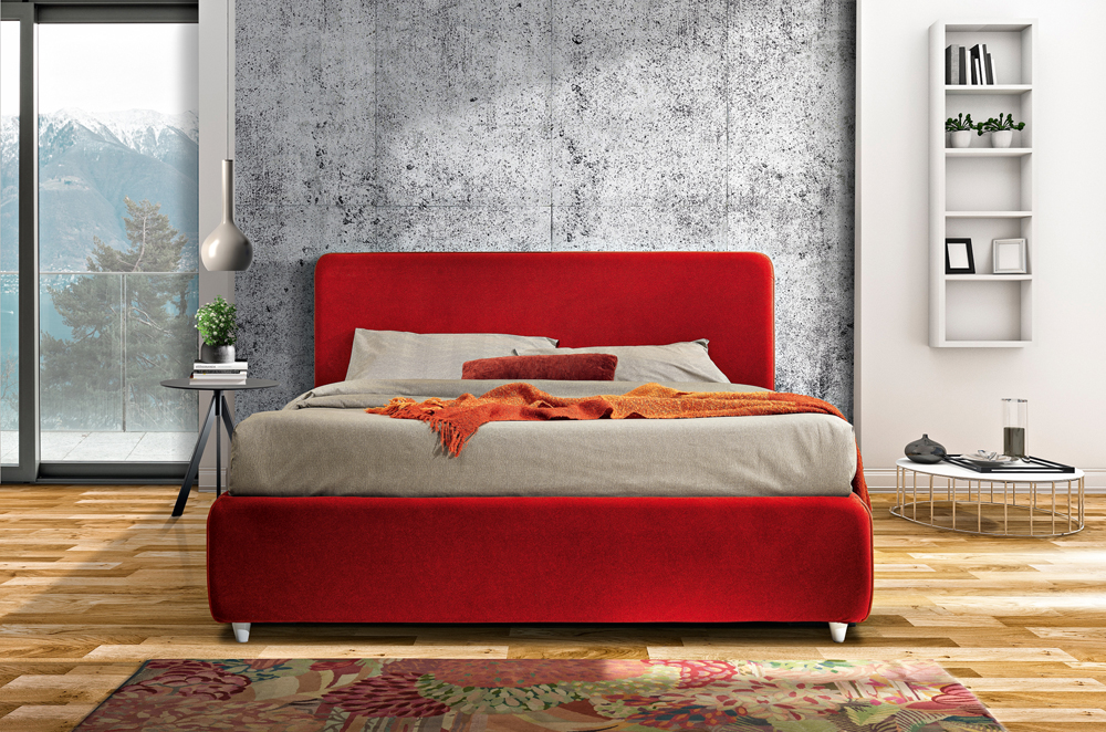 letto minimal contenitore matrimoniale kleem