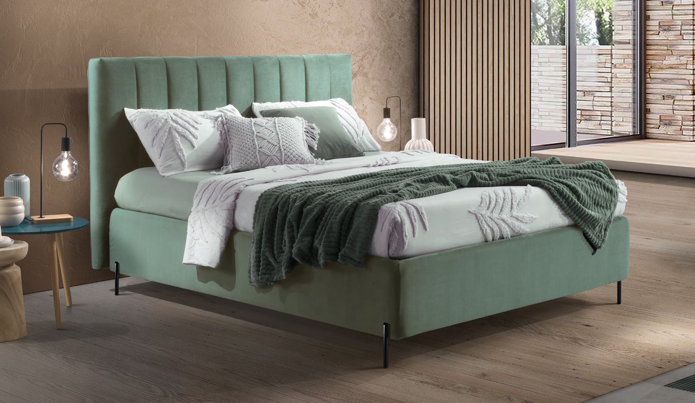 letto imbottito contenitore navajo
