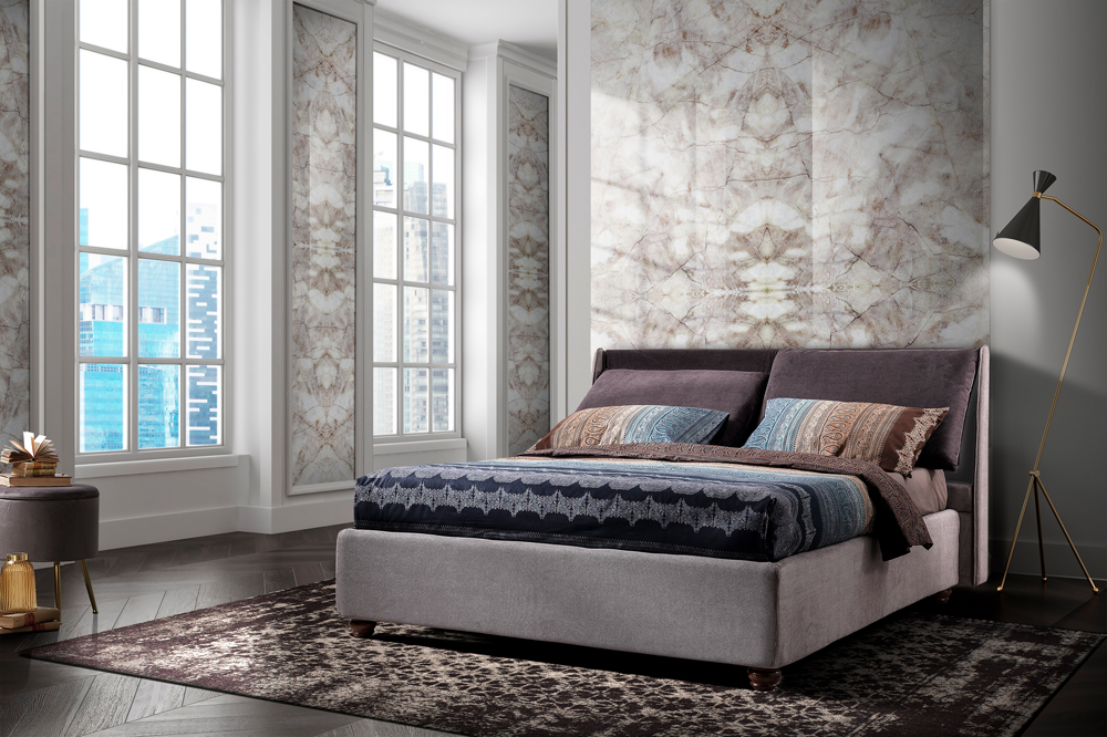 letto con cuscini reclinabili con contenitore mod. open artigiana letti