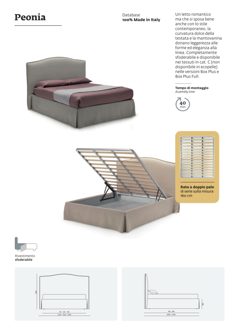 letto peonia