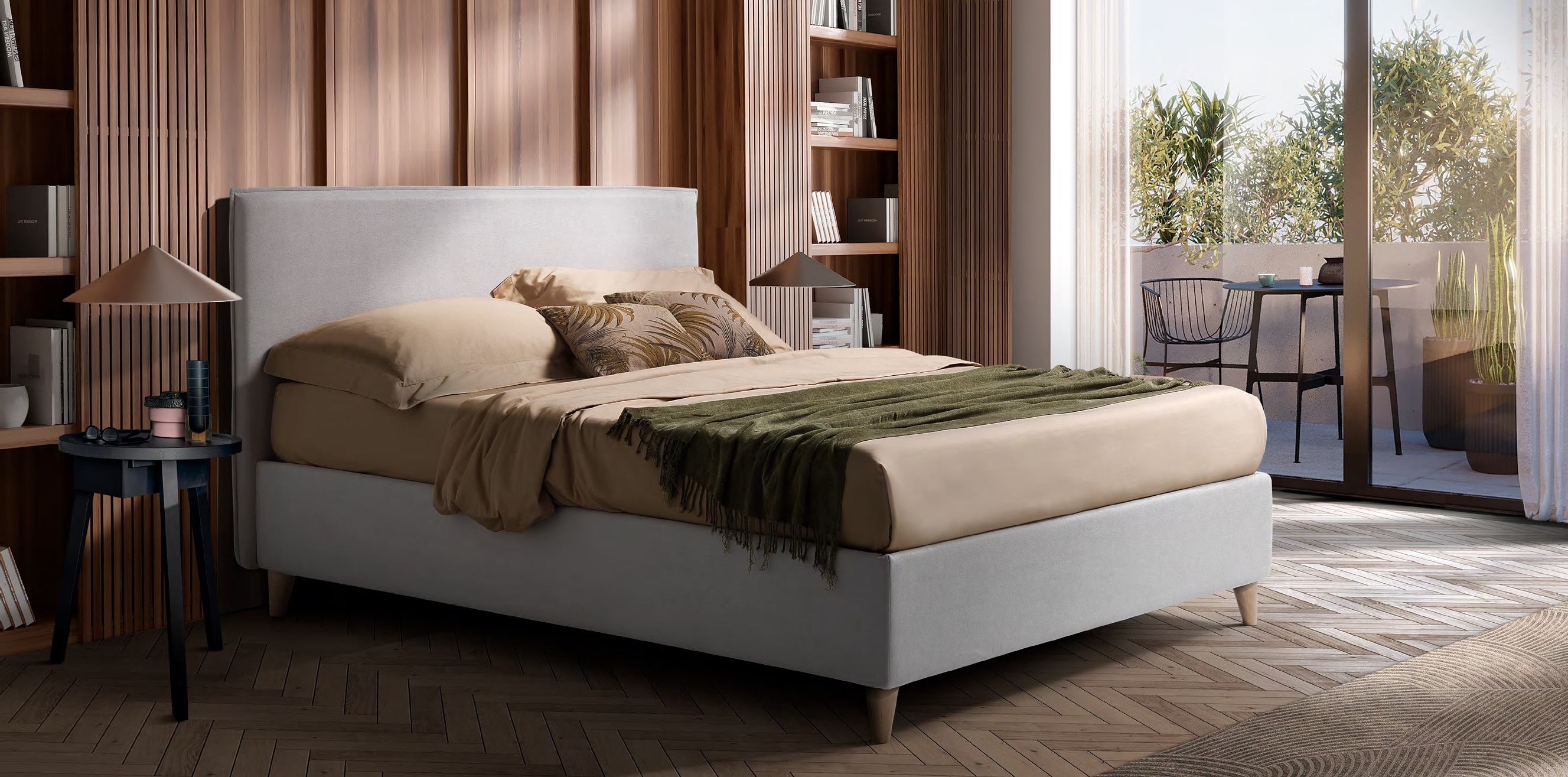 letto imbottito contenitore made in italy mod. ponza artigiana letti