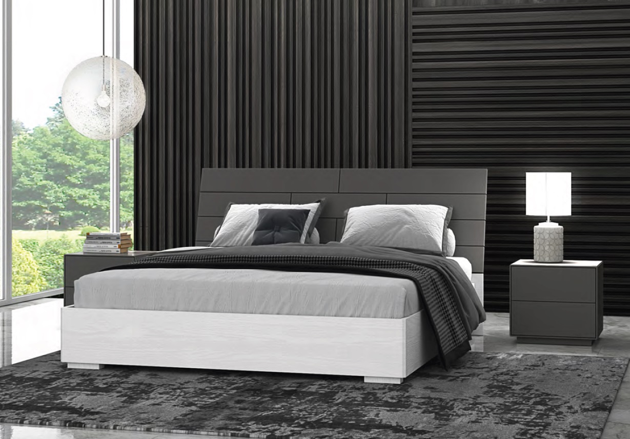 letto di legno mod. vogue con contenitore ennebi