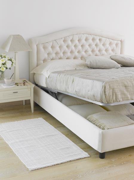zaffiro letto imbottito classico testata capitonnè
