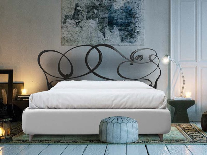 afrodite letto in ferro con contenitore imbotitto florentia beds