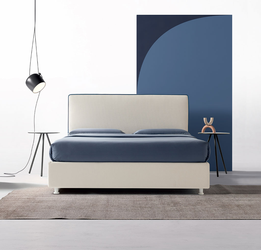 letto in vera pelle mod. acqua marina nefi italia