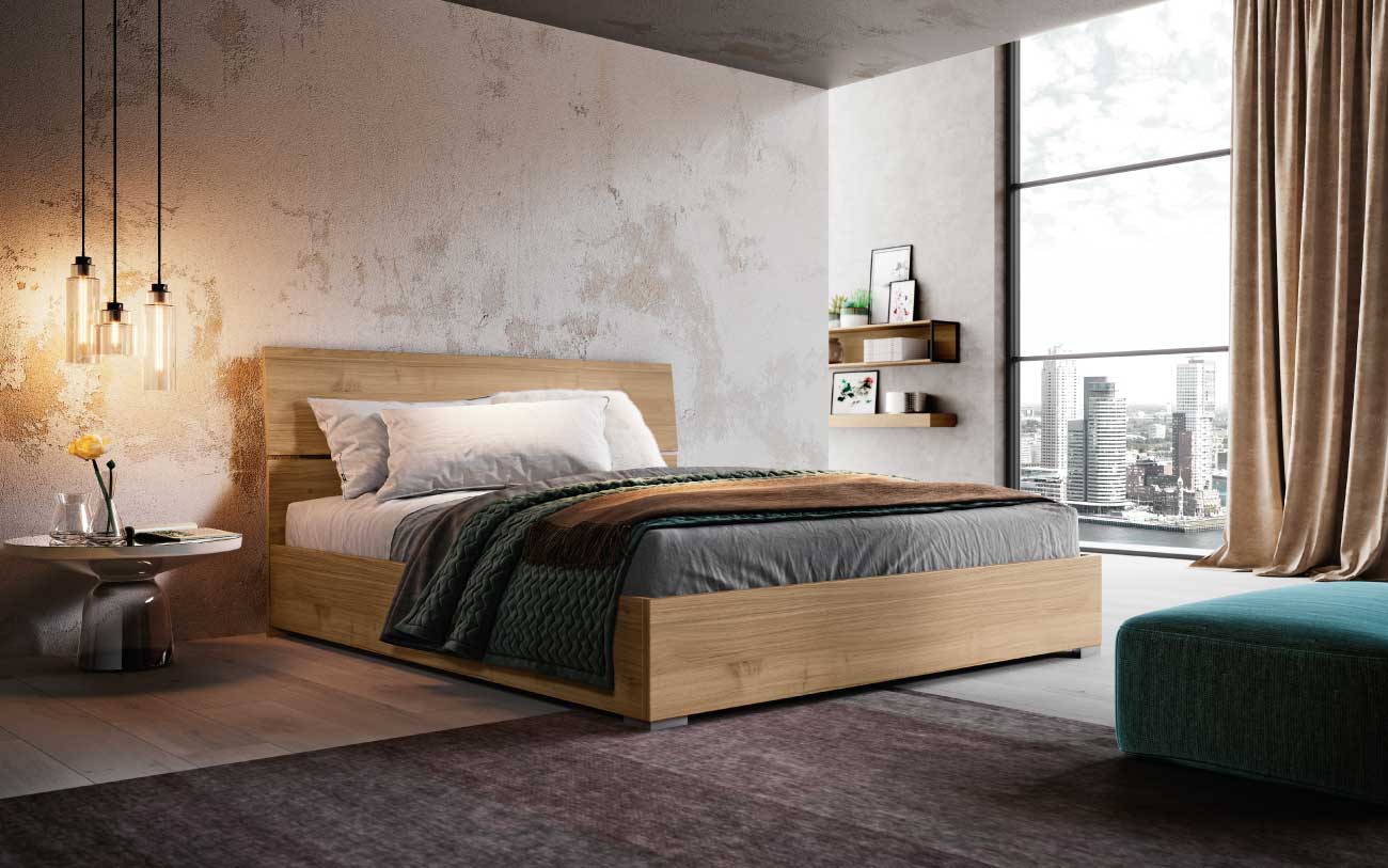 letto in legno matrimoniale mod. metiz